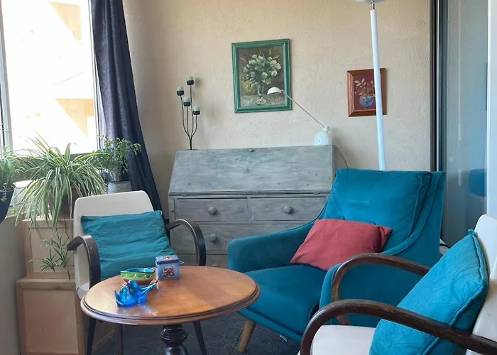Apartmán Bleu Indigo - T3- Terrasse- Vue Et Montagne - Piscine - Clim- Wifi -parking Canet-en-Roussillon